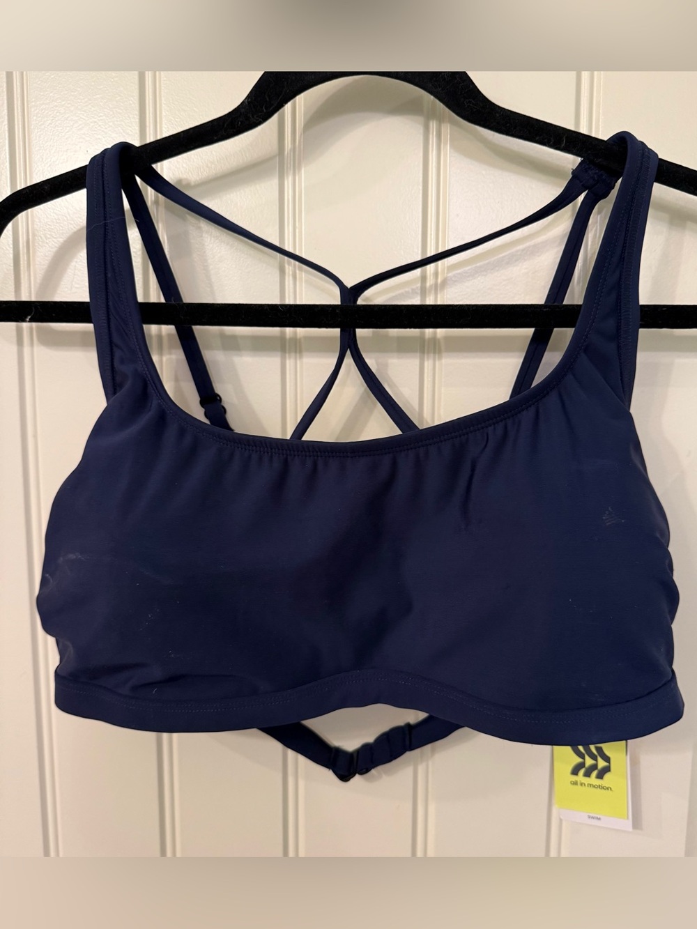 all in motion Navy Strappy Crossback Swim Top
